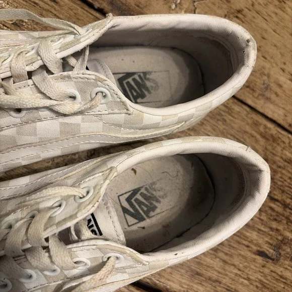 Vans Old Skool Checkered Lace Up Skate Shoes Retro Checkerboard M9 - Picture 7 of 8